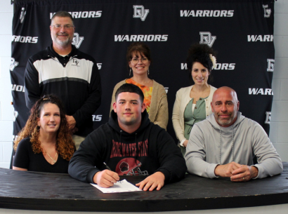 Senior football and track athlete Justin Hernandez signed with Bridgewater State University – Division III.